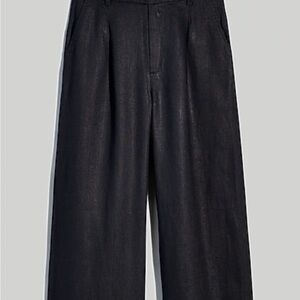 Madewell Harlow pants in 100% linen in navy